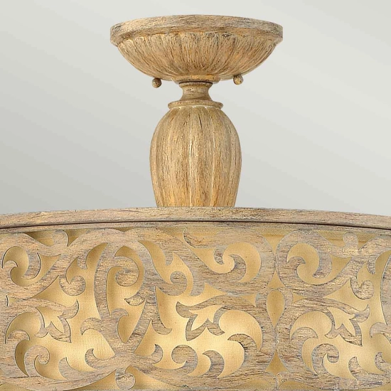 Duży półplafon Carabel – 3 źródła światła HK-CARABEL-SF-L Elstead Lighting