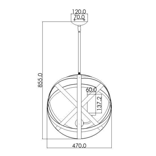 Żyrandol Carson – 3 źródeł światła HK-CARSON-3P Elstead Lighting