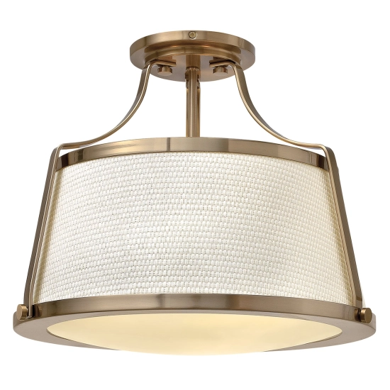 Półplafon Charlotte – 3 źródła światła – Szczotkowany karmel HK-CHARLOTTE-SF-BC Elstead Lighting