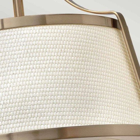 Półplafon Charlotte – 3 źródła światła – Szczotkowany karmel HK-CHARLOTTE-SF-BC Elstead Lighting