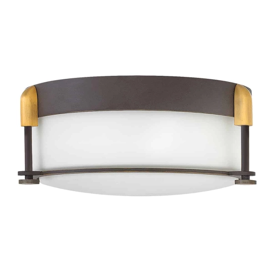 kinkiecik.pl Mały plafon Corbin – 2 źródła światła – Olejowany brąz HK-COLBIN-F-S-OZ Elstead Lighting