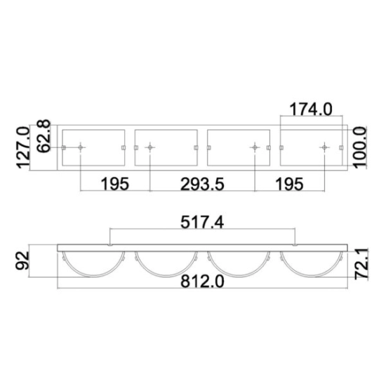 Kinkiet Daphne – 4 źródła światła HK-DAPHNE4-BATH Elstead Lighting