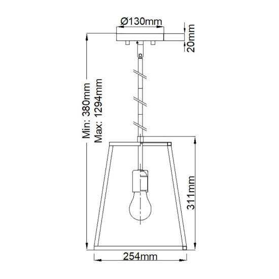 Lampa wisząca Fulton – 1 źródło światła HK-FULTON-P Elstead Lighting