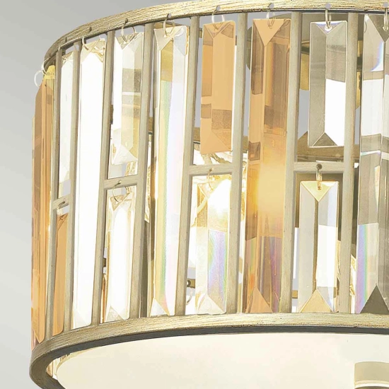 Plafon Gemma – 3 źródła światła – Płatki srebra HK-GEMMA-F-SL Elstead Lighting