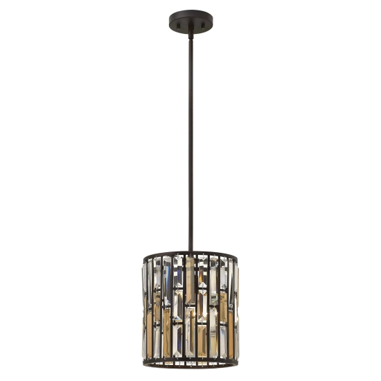 kinkiecik.pl Mała lampa wisząca Gemma – 1 źródło światła – Vintage brąz HK-GEMMA-P-A-VBZ Elstead Lightnig