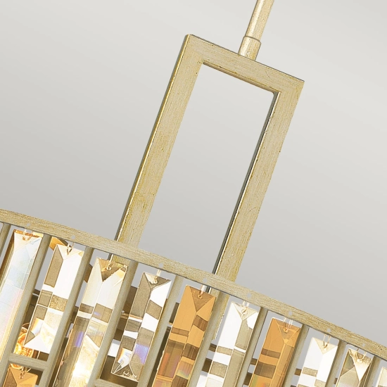 Lampa wisząca Gemma – 3 źródła światła – Płatki srebra HK-GEMMA-P-C-SL Elstead Lighting