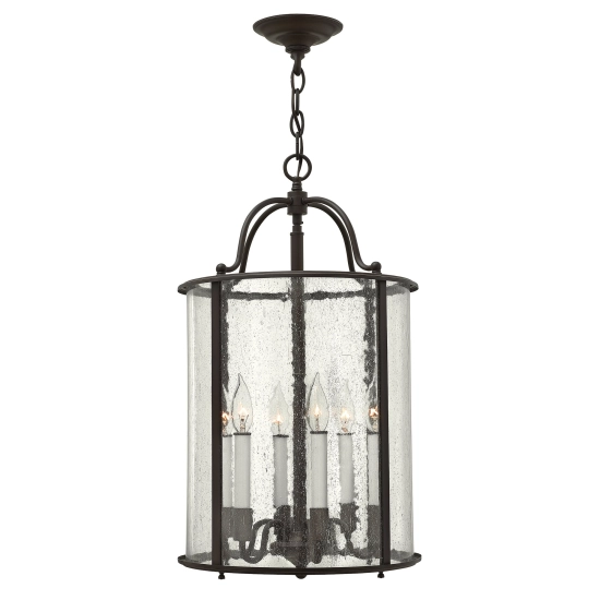 kinkiecik.pl Duża lampa wisząca Gentry – 6 źródeł światła – Stary brąz HK-GENTRY-P-L-OB Elstead Lighting