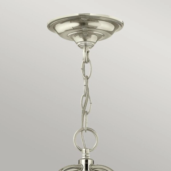 Duża lampa wisząca Gentry – 6 źródeł światła – Polerowany nikiel HK-GENTRY-P-L-PN Elstead Lighting