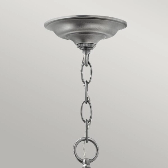 Duża lampa wisząca Gentry – 6 źródeł światła – Pewter HK-GENTRY-P-L-PW Elstead Lighting