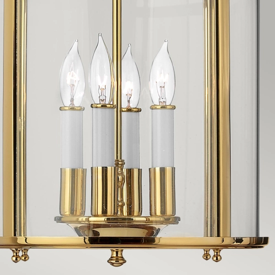 Lampa wisząca Gentry – 4 źródła światła – Polerowany mosiądz HK-GENTRY-P-M-PB Elstead Lighting