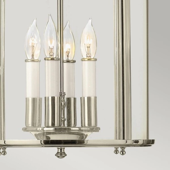 Lampa wisząca Gentry – 4 źródła światła – Polerowany nikiel HK-GENTRY-P-M-PN Elstead Lighting