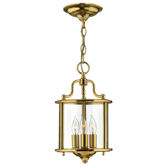 kinkiecik.pl Mała lampa wisząca Gentry – 3 źródła światła – Polerowany mosiądz HK-GENTRY-P-S-PB Elstead Lighting