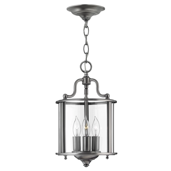 kinkiecik.pl Mała lampa wisząca Gentry – 3 źródła światła – Pewter HK-GENTRY-P-S-PW Elstead Lighting