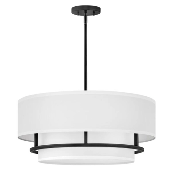 Lampa wisząca Graham – 4 źródła światła – Czarna HK-GRAHAM-L-BK Elstead Lighting