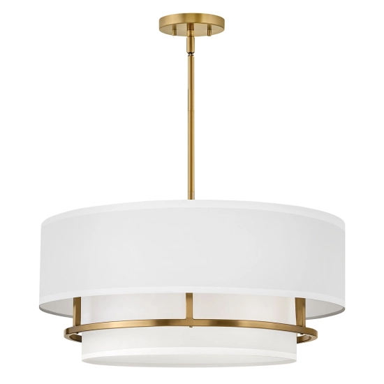 Lampa wisząca Graham – 4 źródła światła – Lakierowany mosiądz HK-GRAHAM-L-LCB Elstead Lighting
