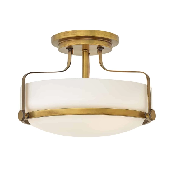 kinkiecik.pl Mały półplafon Harper – 3 źródła światła – Stary mosiądz EHK-HARPER-SFS-HBlstead Lighting