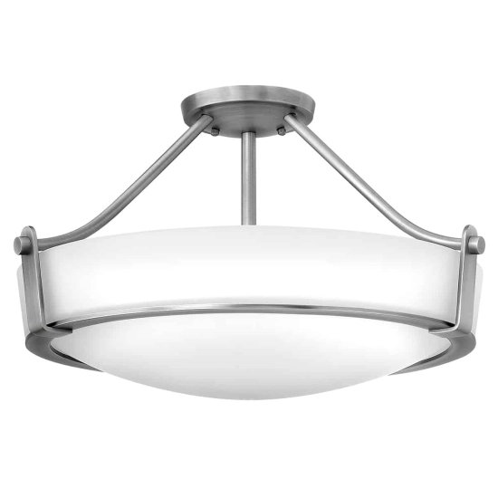 kinkiecik.pl Półplafon Hathaway – 3 źródła światła – Antyczny nikiel HK-HATHAWAY-SFMN Elstead Lighting