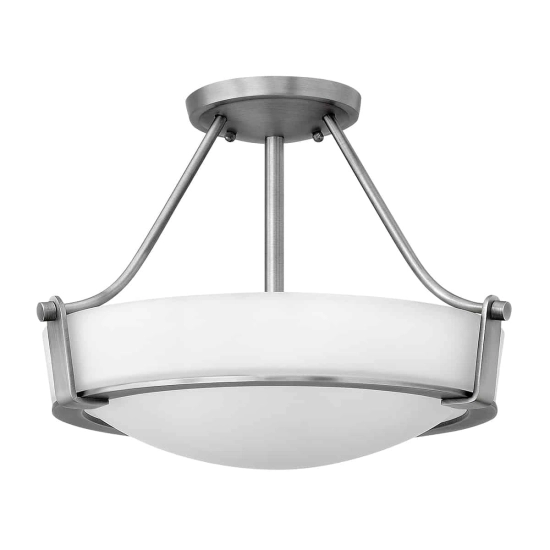 kinkiecik.pl Mały półplafon Hathaway – 2 źródła światła – Antyczny nikiel HK-HATHAWAY-SFSN Elstead Lighting