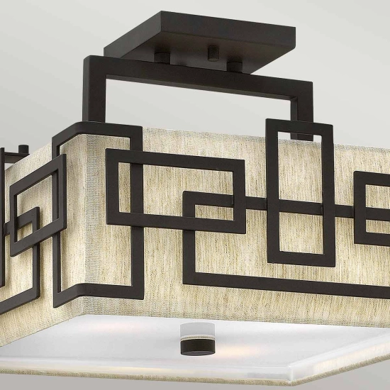 Półplafon Lanza – 3 źródła światła – Olejowany brąz HK-LANZA-SF Elstead Lighting