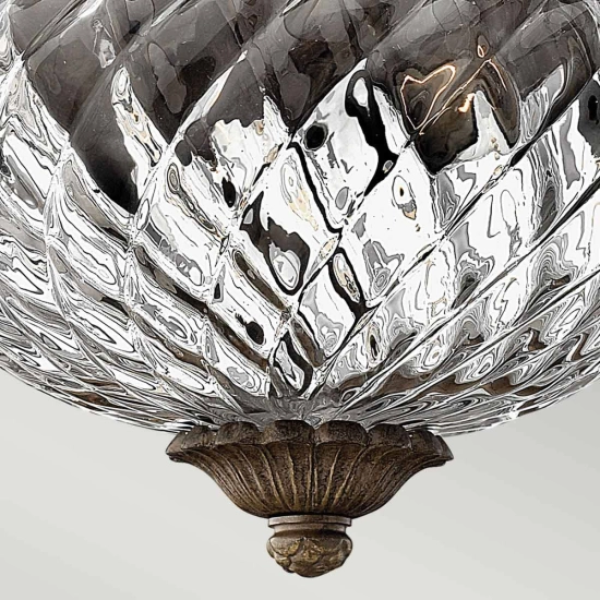 Mały plafon Plantation – 2 źródła światła – Perłowy brąz HK-PLANT-F-S-PZ Elstead Lighting
