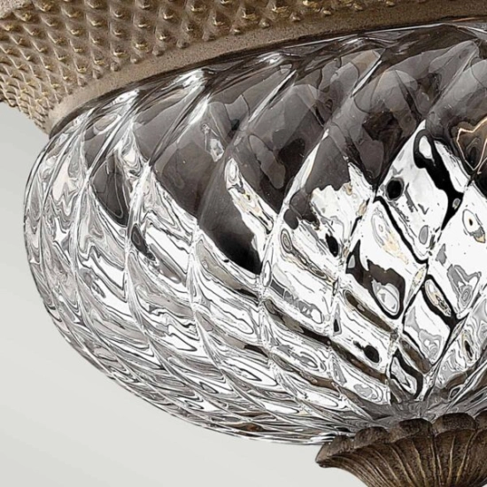 Mały plafon Plantation – 2 źródła światła – Perłowy brąz HK-PLANT-F-S-PZ Elstead Lighting