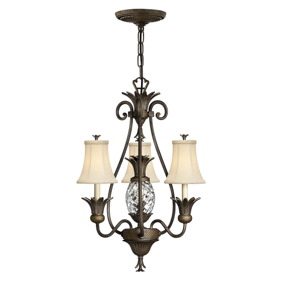 Żyrandol Plantation – 3 źródła światła – Perłowy brąz HK-PLANT3-PZ Elstead Lighting
