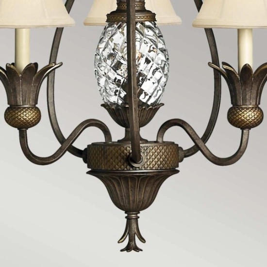 Żyrandol Plantation – 3 źródła światła – Perłowy brąz HK-PLANT3-PZ Elstead Lighting