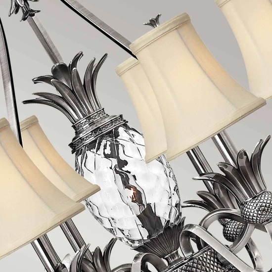 Żyrandol Plantation – 7 źródeł światła – Polerowany antyczny nikiel HK-PLANT7-PL Elstead Lighting