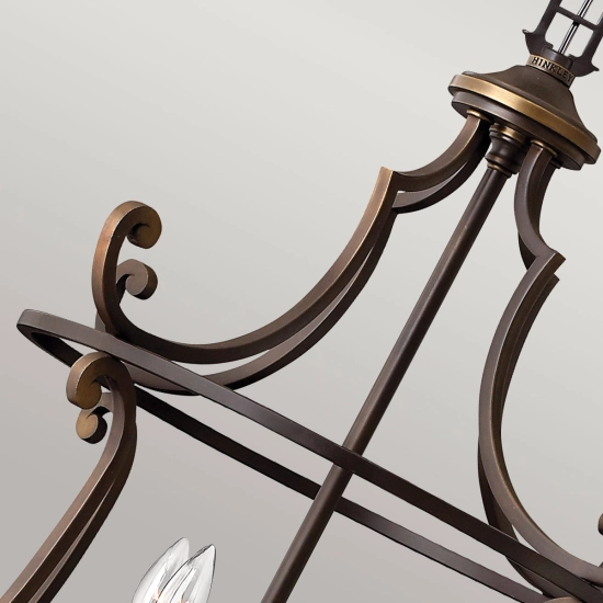 Lampa wisząca Plymouth – 8 źródeł światła HK-PLYMOUTH8-P Elstead Lighting