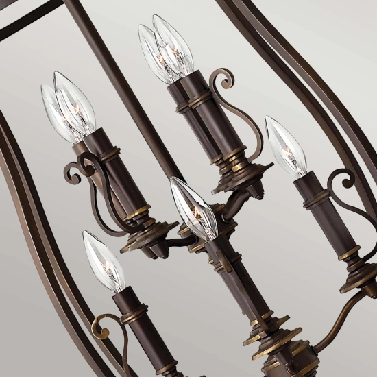 Lampa wisząca Plymouth – 8 źródeł światła HK-PLYMOUTH8-P Elstead Lighting