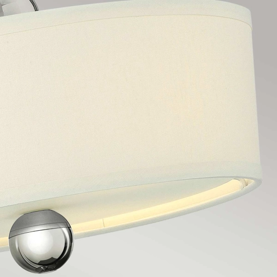 Półplafon Zelda – 3 źródła światła – Polerowany nikiel HK-ZELDA-SF-PN Elstead Lighting