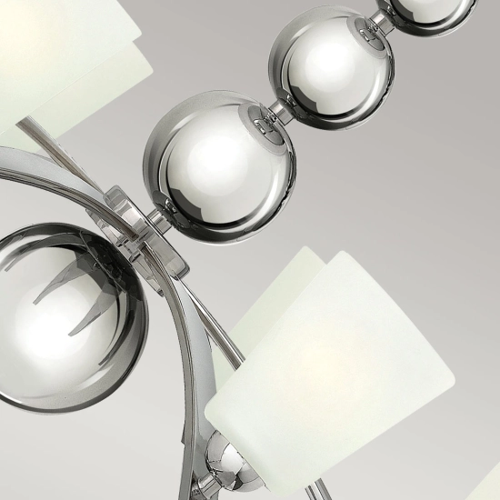 Żyrandol Zelda – 8 źródeł światła – Polerowany nikiel HK-ZELDA8-PN Elstead Lighting