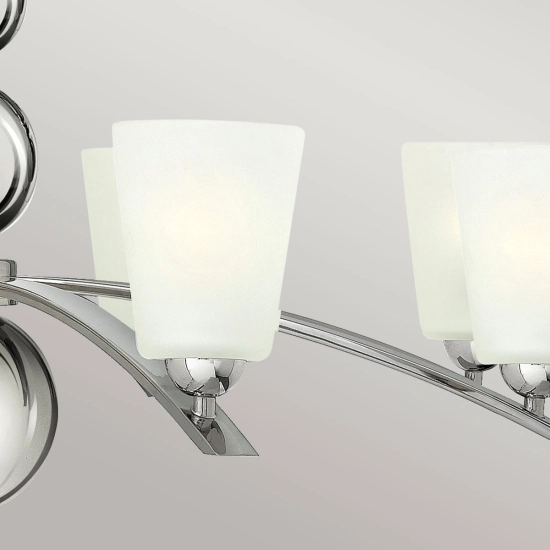 Żyrandol Zelda – 8 źródeł światła – Polerowany nikiel HK-ZELDA8-PN Elstead Lighting