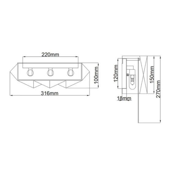 Kinkiet Zuma – 3 źródła światła – Satynowa czerń / Srebrny HK-ZUMA-3W-SBS Elstead Lighting