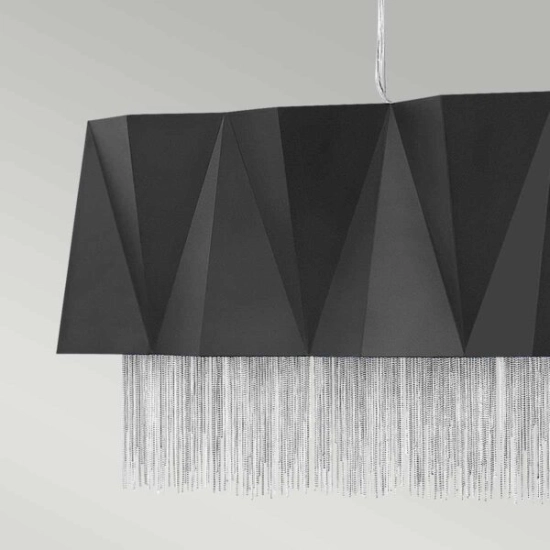 Lampa wisząca Zuma – 6 źródeł światła – Satynowa czerń / Srebrny HK-ZUMA-ISLE-SBS Elstead Lighting