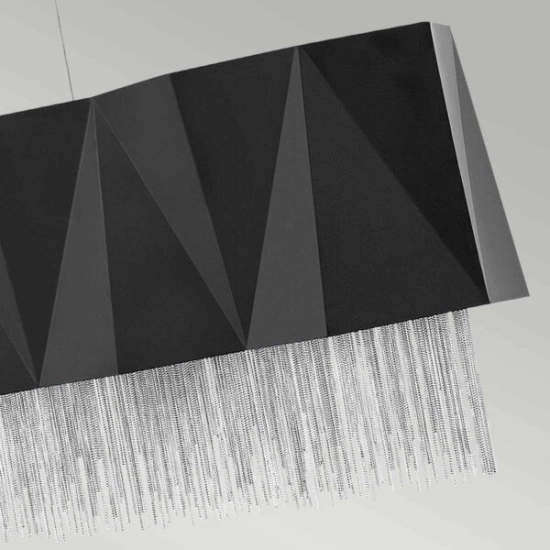 Lampa wisząca Zuma – 6 źródeł światła – Satynowa czerń / Srebrny HK-ZUMA-ISLE-SBS Elstead Lighting