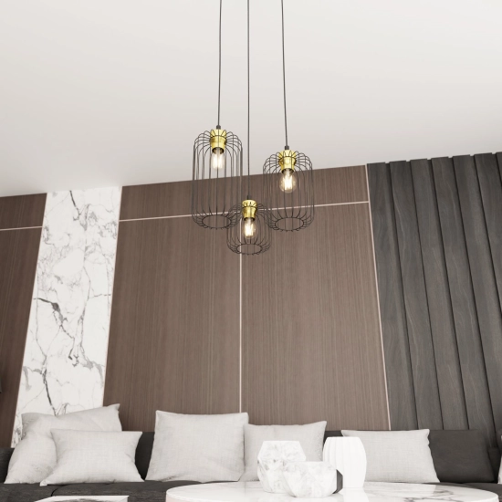 Lampa wisząca VANDER 3PREM BL GOLD 1364/3PREM EMIBIG Lighting