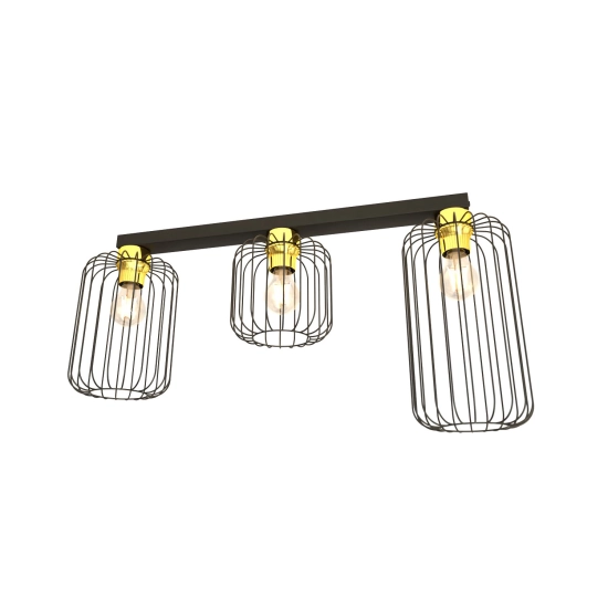 Lampa sufitowa BARN 3 BL GOLD 1366/3 EMIBIG Lighting - zdjęcie produktu