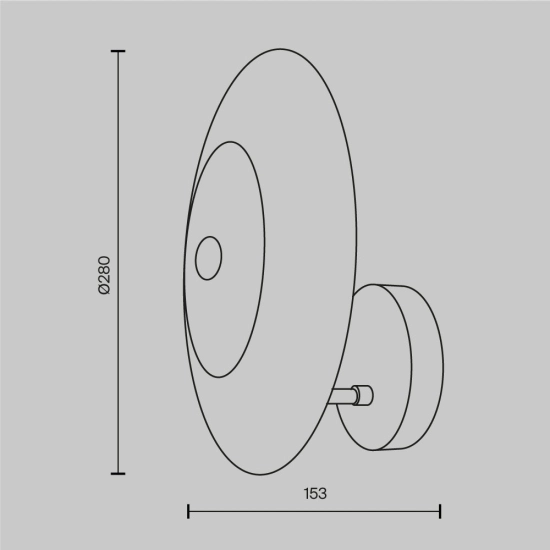 Kinkiet Wall Lamp Aster MOD007WL-01G Maytoni - zdjęcie dodatkowe 6