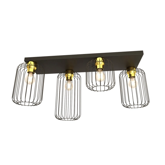 Lampa sufitowa BARN 4 BL GOLD 1366/4 EMIBIG Lighting - zdjęcie produktu