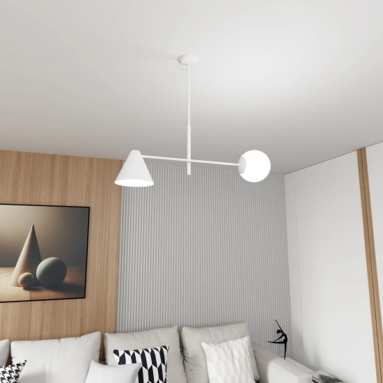 Żyrandol HERMES 2 WHITE 1348/2 EMIBIG Lighting