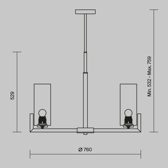 Lampa wisząca Fortano MOD089PL-08BS Maytoni - zdjęcie dodatkowe 8