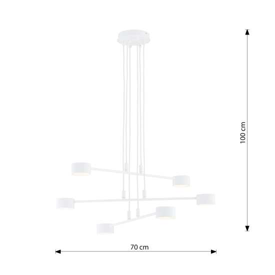 Lampa wisząca MODUS 6 WHITE 1340/6 EMIBIG Lighting