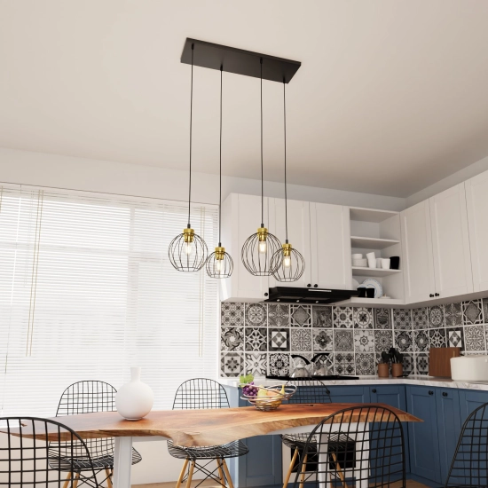 Lampa wisząca NANDO 4 BL GOLD 1368/4 EMIBIG Lighting