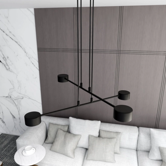 Lampa wisząca MODUS 4 BLACK 1339/4 EMIBIG Lighting