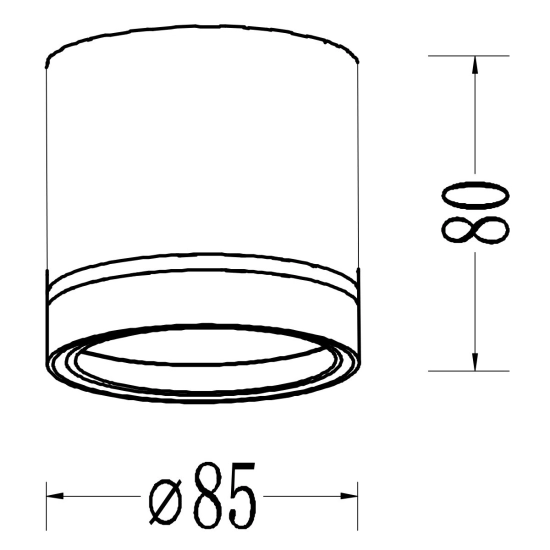 Kendal Oprawa natynkowa 1 x GX53 biała LP-6331/1SM R2 WH LIGHT PRESTIGE