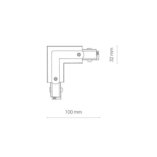 Łącznik kątowy czarny prawy Commercial Lighting CTLS POWER L CONNECTOR RIGHT BLACK 8228 Nowodvorski - zdjęcie dodatkowe 1