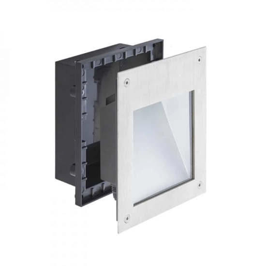 kinkiecik.pl AKORD wpuszczana w ścianę stal nierdzewna 230V LED 3W IP65 3000K R10546 Rendl light studio
