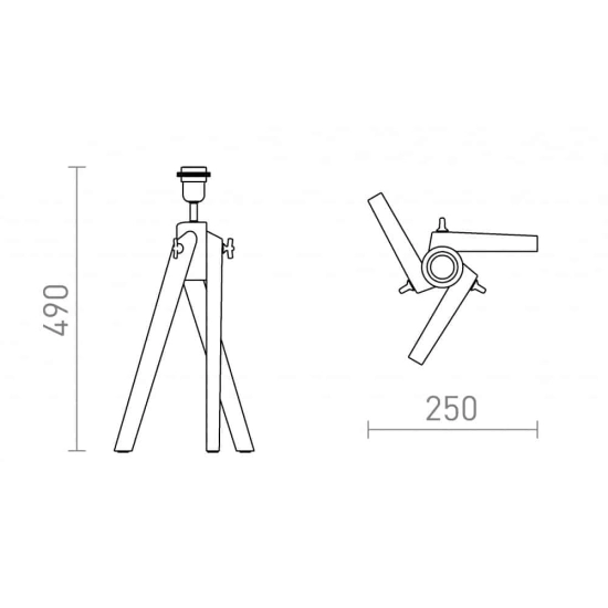AMBITUS stojak stołowy 230V E27 28W R13303 Rendl light studio