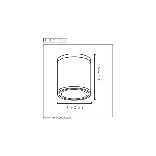 Plafon AVEN 22962/01/31 Lucide IP65 - zdjęcie dodatkowe 2